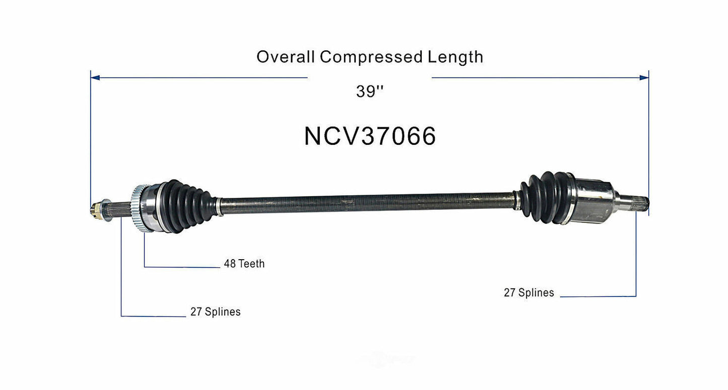 GSP North America NCV37066 CV Axle Assembly