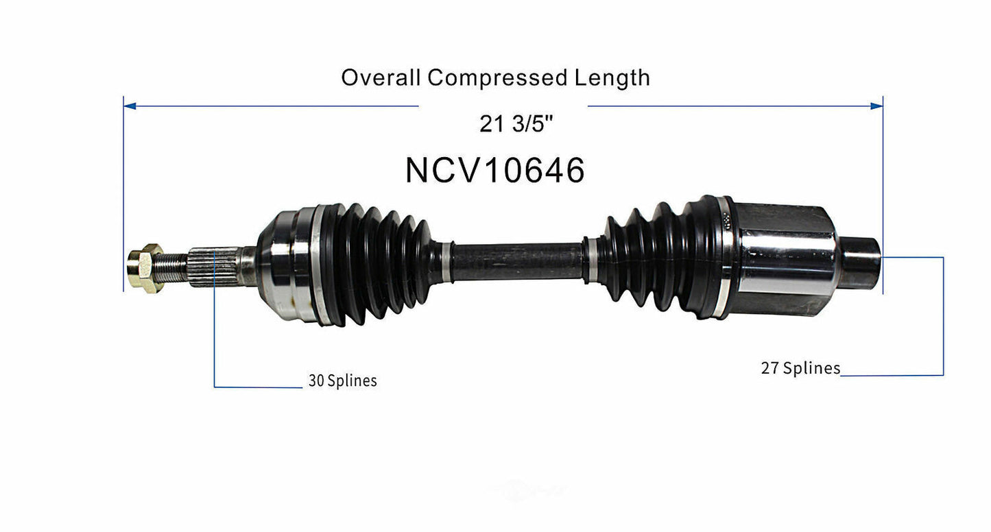 GSP North America NCV10646 CV Axle Assembly
