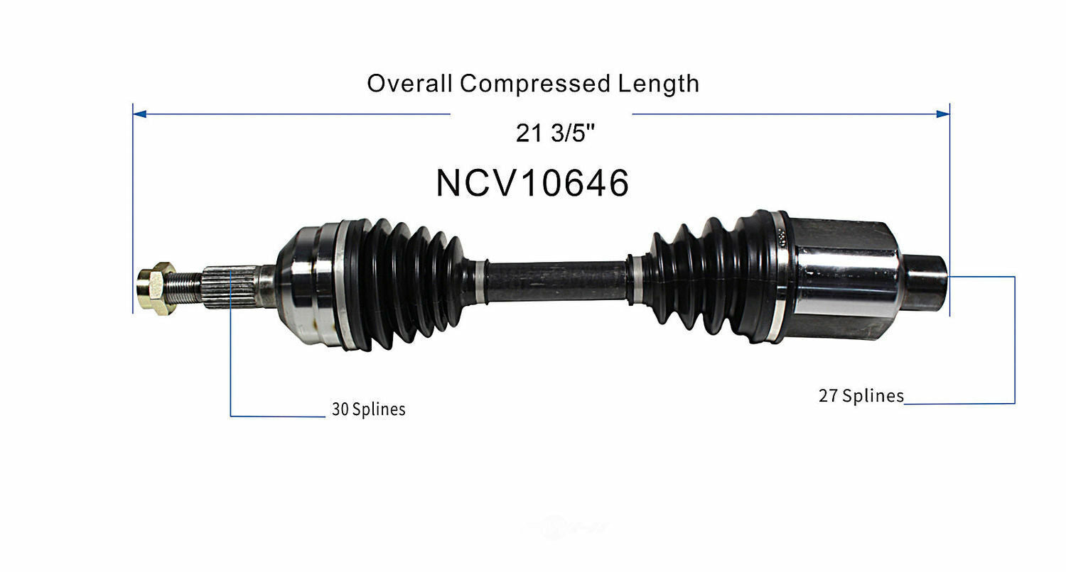 GSP North America NCV10646 CV Axle Assembly