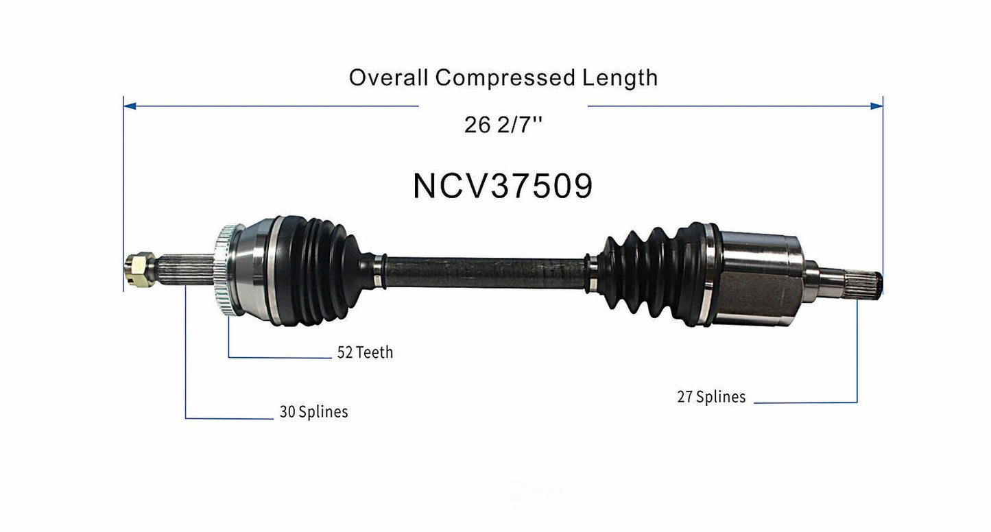 GSP North America NCV37509 CV Axle Assembly