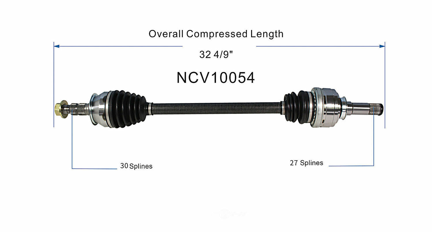 GSP North America NCV10054 CV Axle Assembly