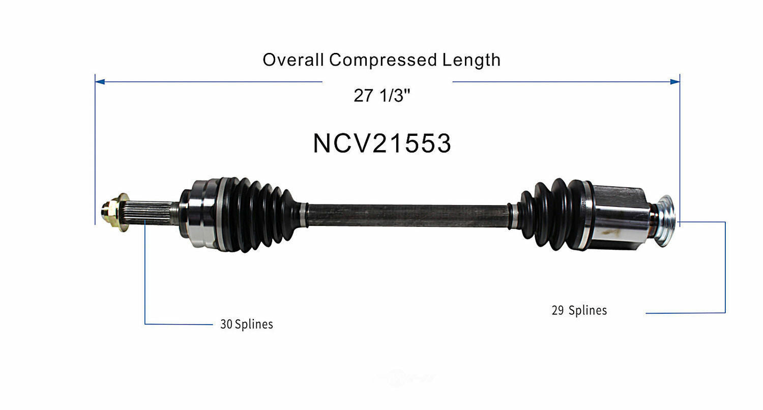 GSP North America NCV21553 CV Axle Assembly