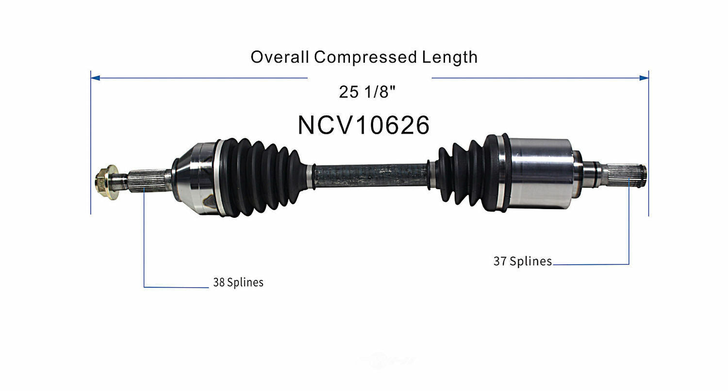 GSP North America NCV10626 CV Axle Assembly