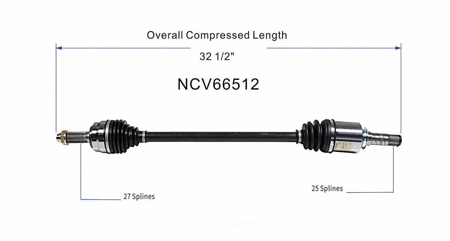 GSP North America NCV66512 CV Axle Assembly