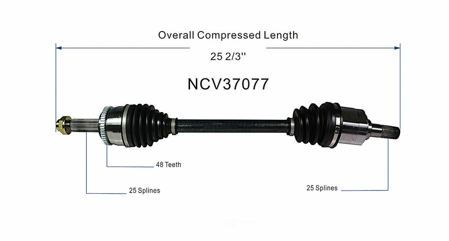 GSP North America NCV37077 CV Axle Assembly