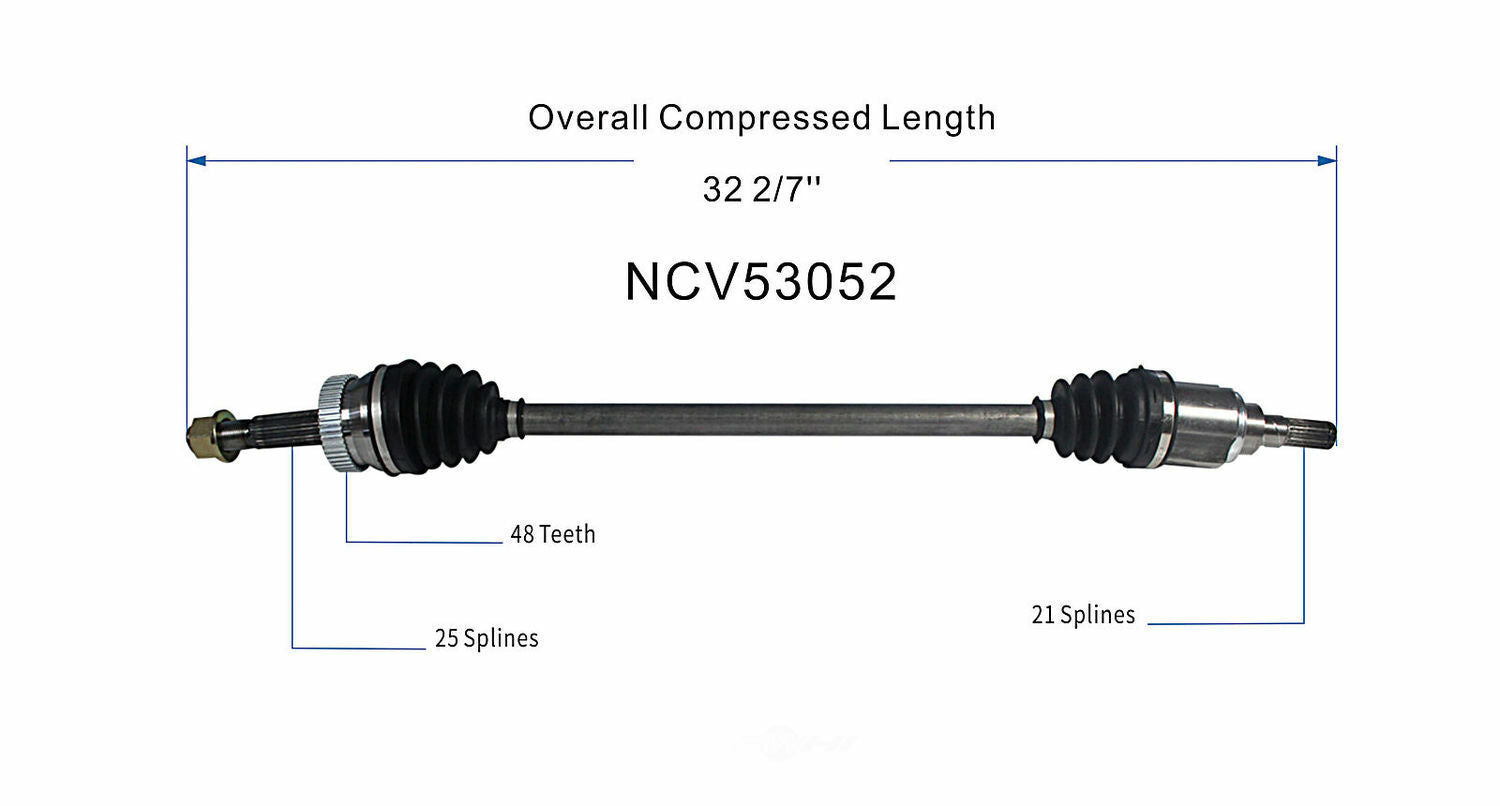 GSP North America NCV53052 CV Axle Assembly