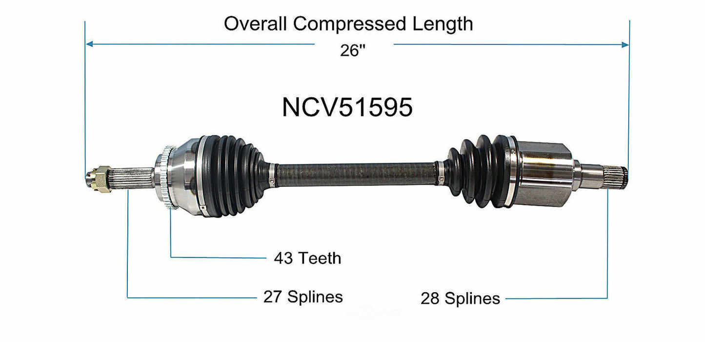 GSP North America NCV51595 CV Axle Assembly