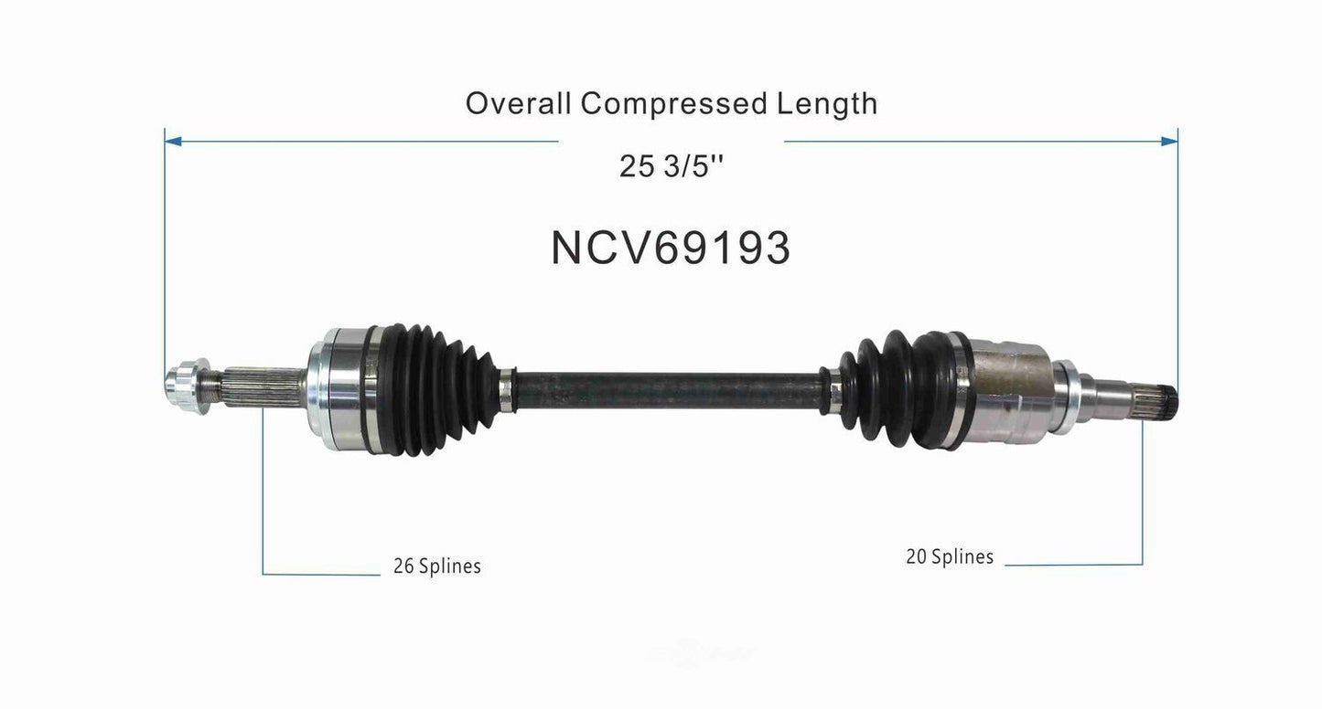 GSP North America NCV69193 CV Axle Assembly