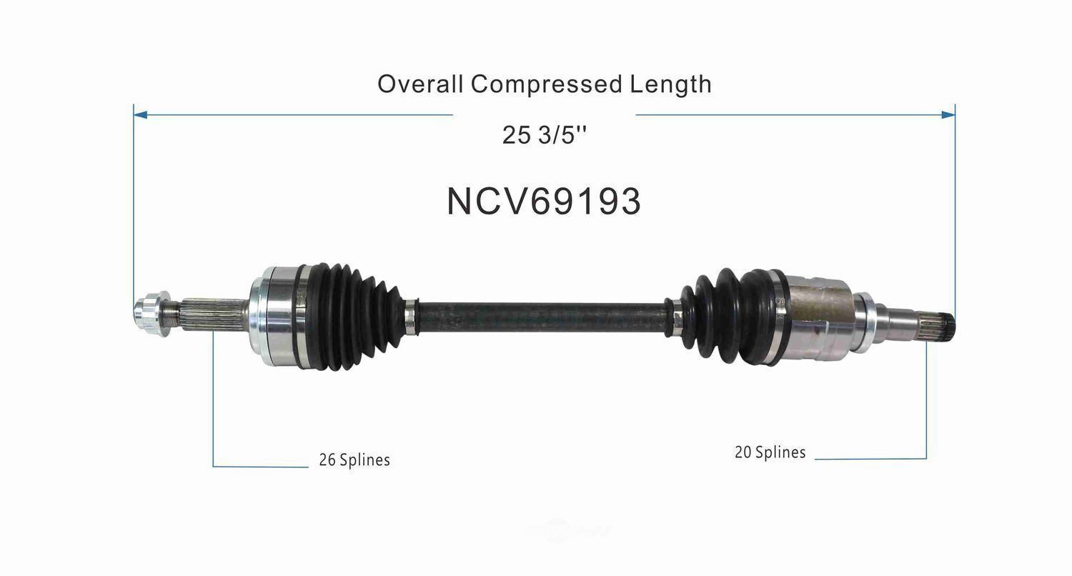 GSP North America NCV69193 CV Axle Assembly