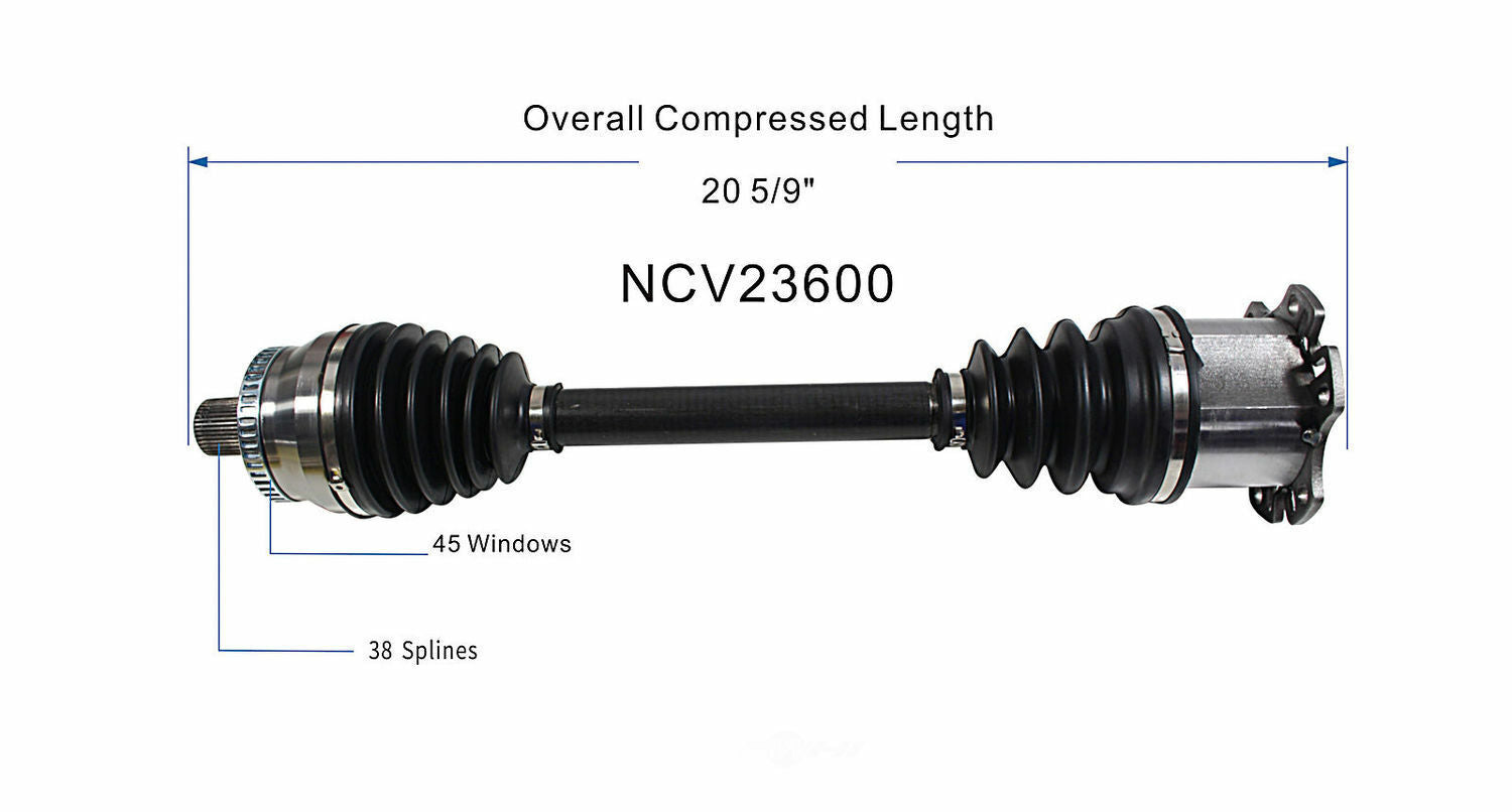 GSP North America NCV23600 CV Axle Assembly