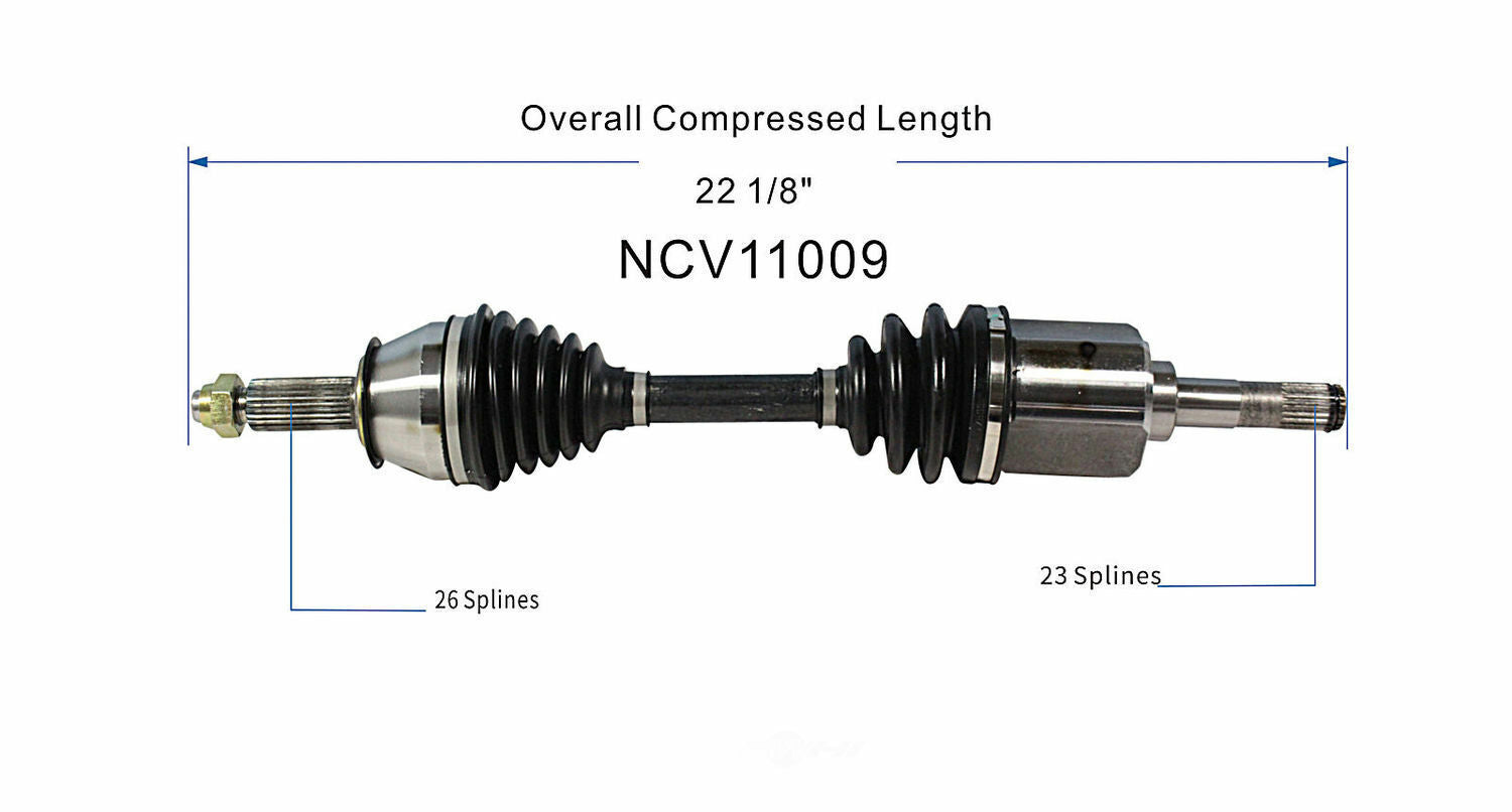 GSP North America NCV11009 CV Axle Assembly