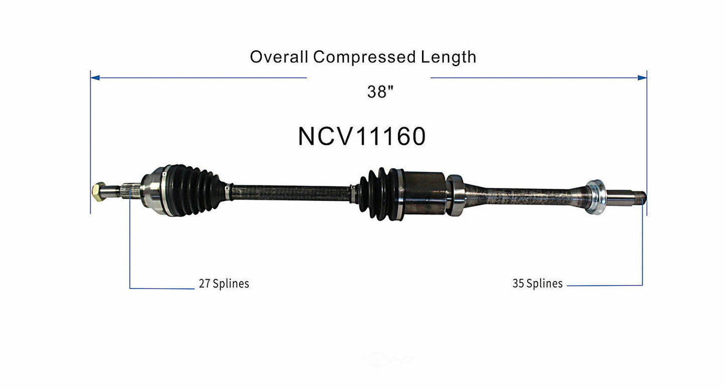 GSP North America NCV11160 CV Axle Assembly