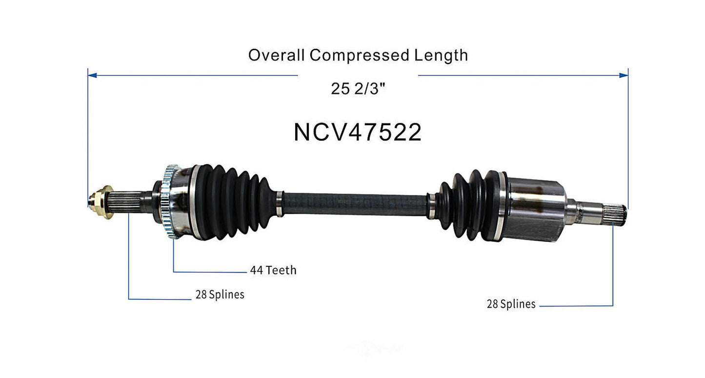 GSP North America NCV47522 CV Axle Assembly