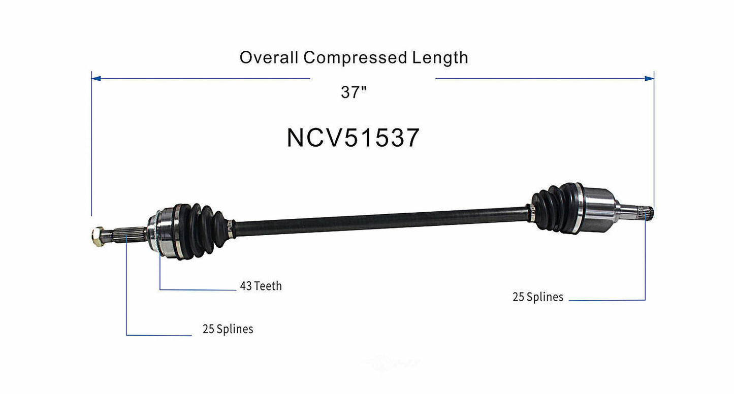 GSP North America NCV51537 CV Axle Assembly