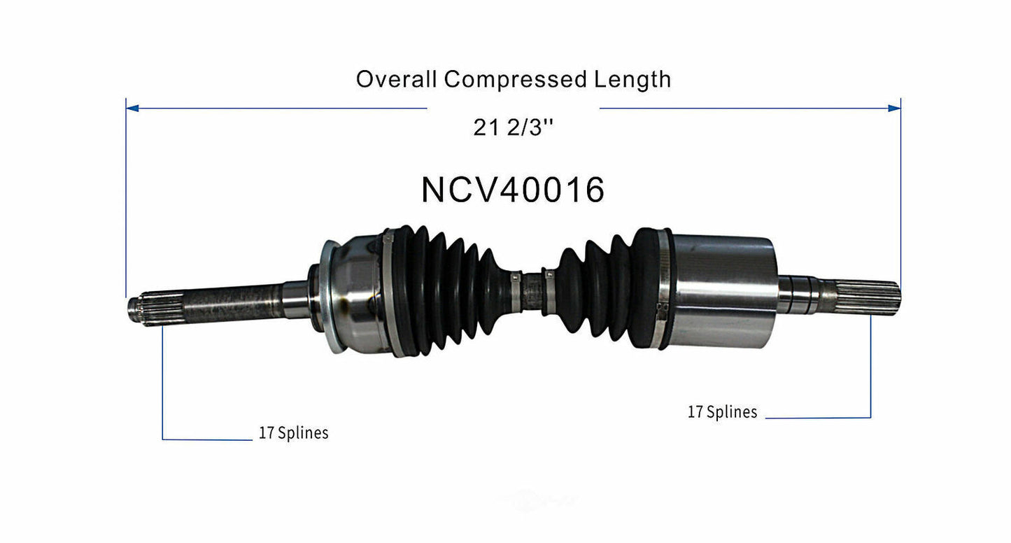 GSP North America NCV40016 CV Axle Assembly