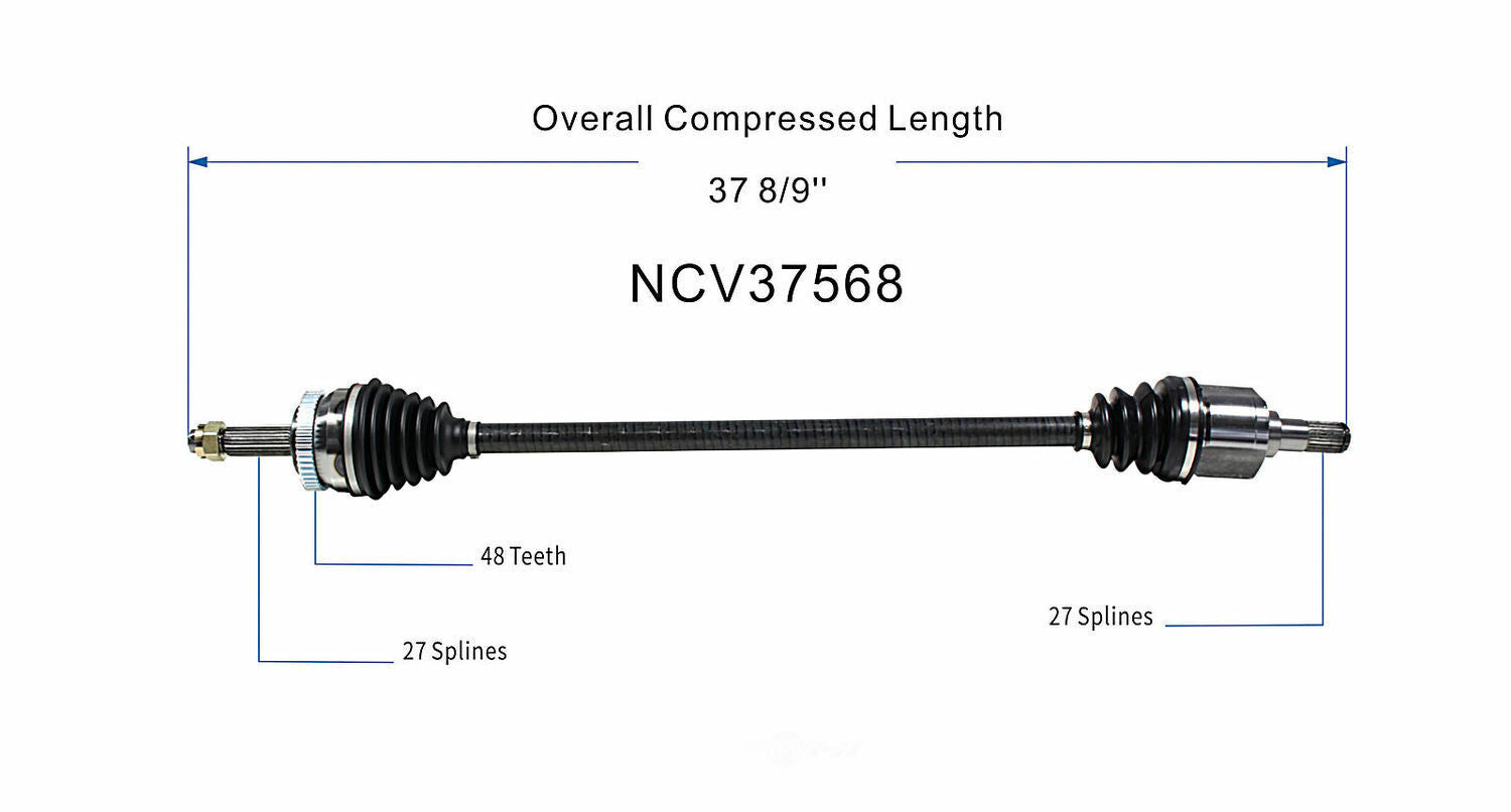 GSP North America NCV37568 CV Axle Assembly