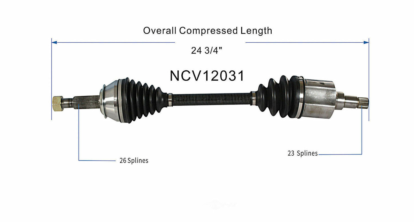 GSP North America NCV12031 CV Axle Assembly