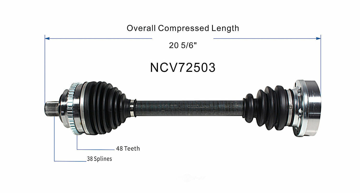 GSP North America NCV72503 CV Axle Assembly