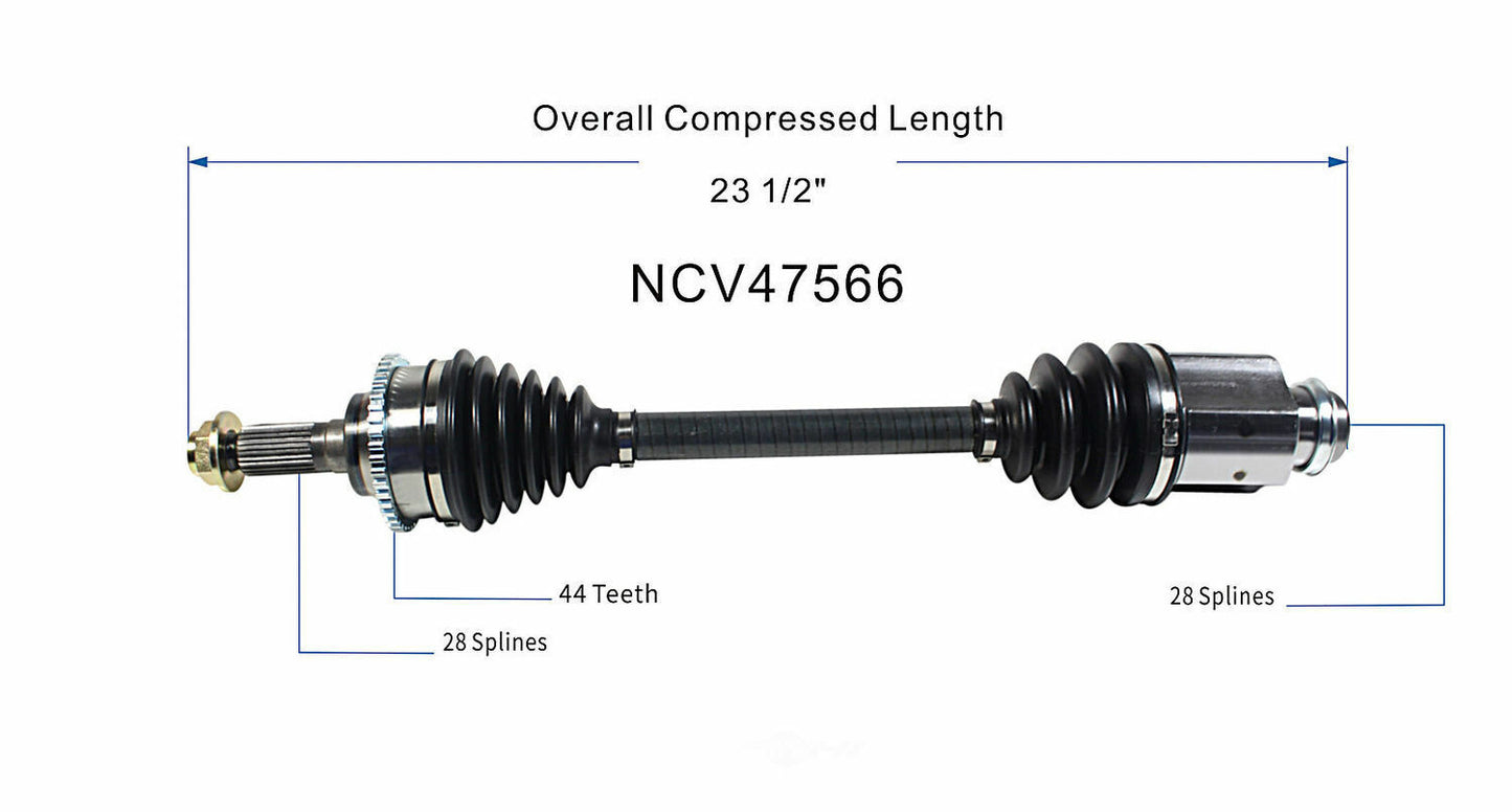 GSP North America NCV47566 CV Axle Assembly
