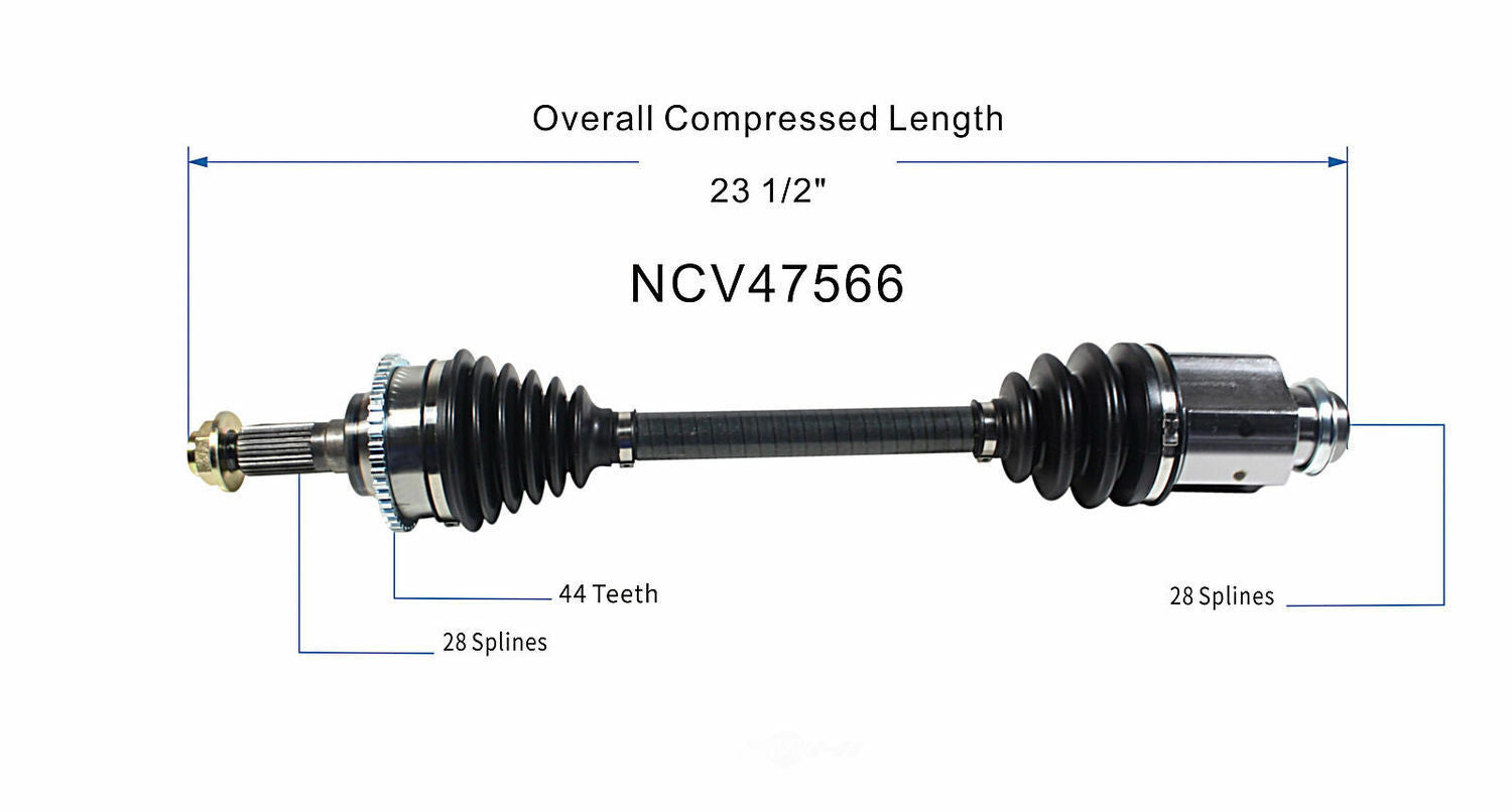 GSP North America NCV47566 CV Axle Assembly
