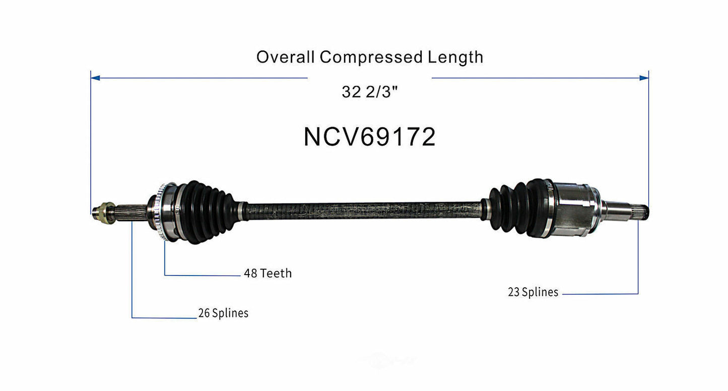 GSP North America NCV69172 CV Axle Assembly
