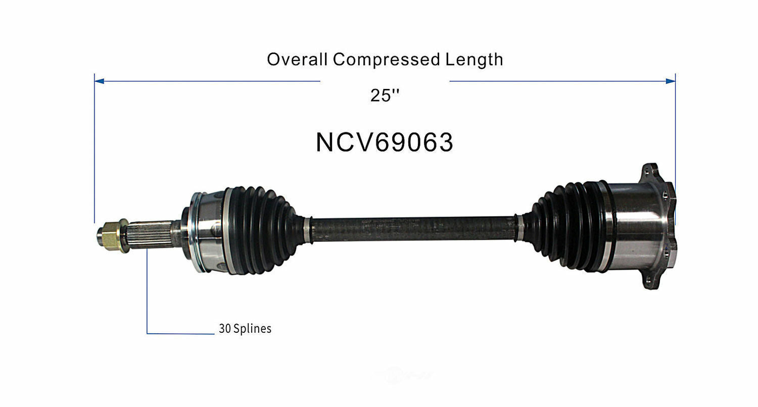 GSP North America NCV69063 CV Axle Assembly