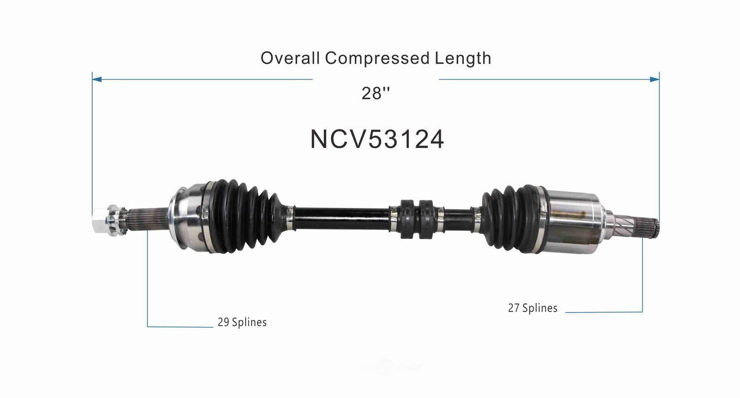 GSP North America NCV53124 CV Axle Assembly
