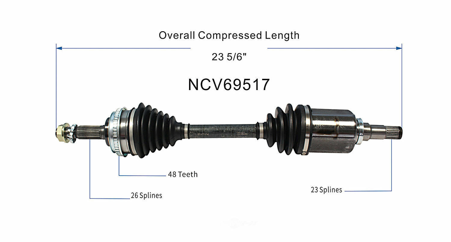 GSP North America NCV69517 CV Axle Assembly