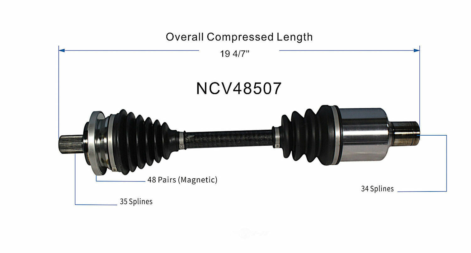 GSP North America NCV48507 CV Axle Assembly