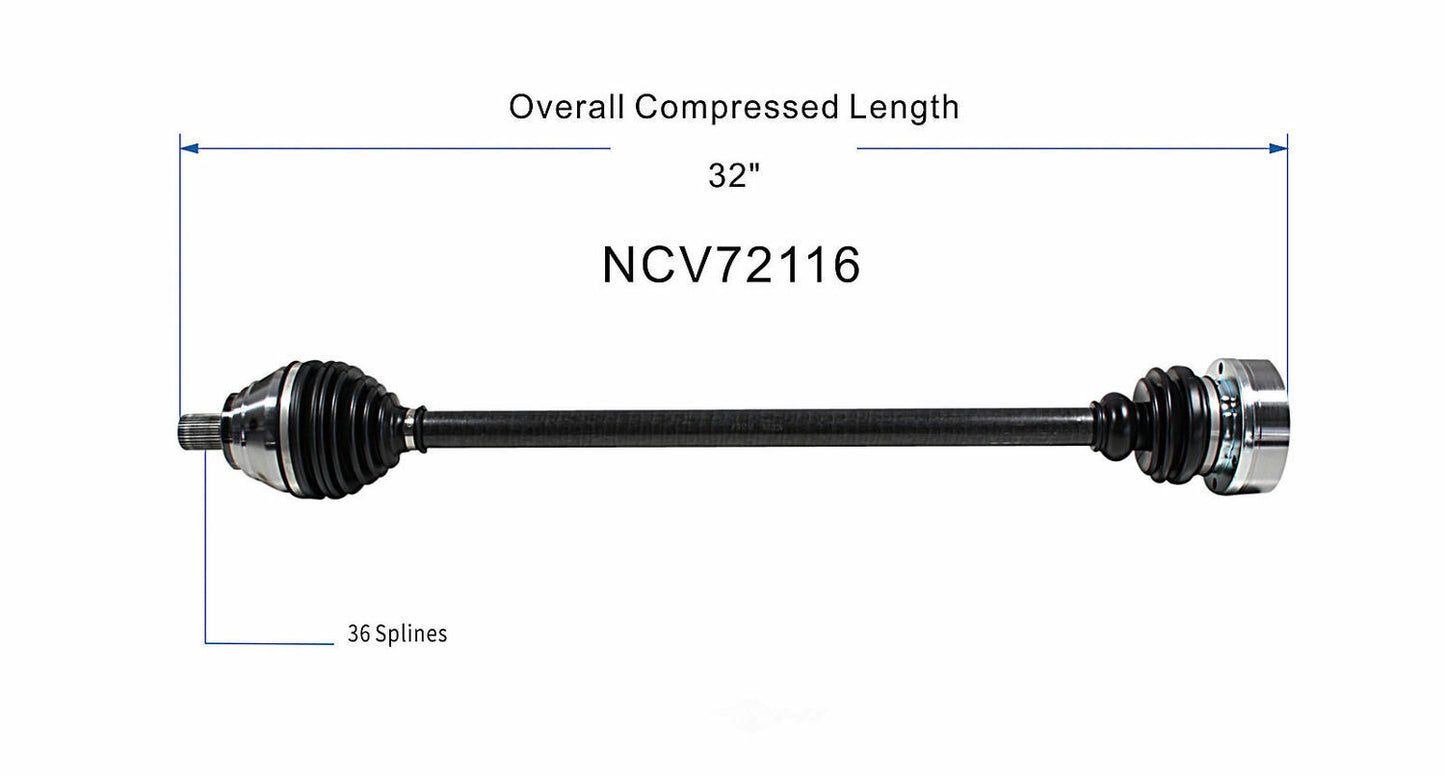 GSP North America NCV72116 CV Axle Assembly