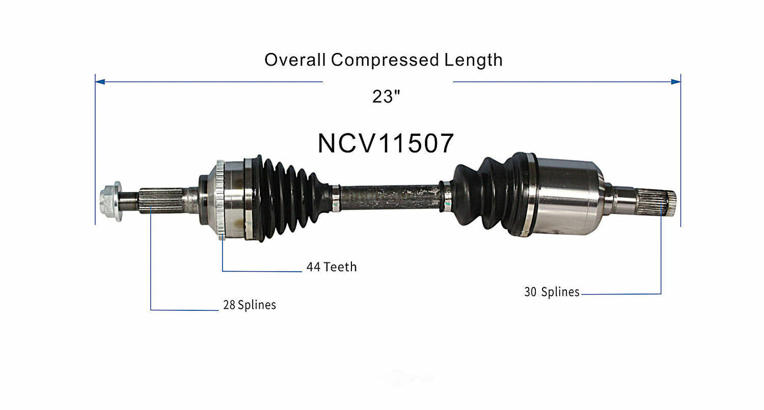 GSP North America NCV11507 CV Axle Assembly