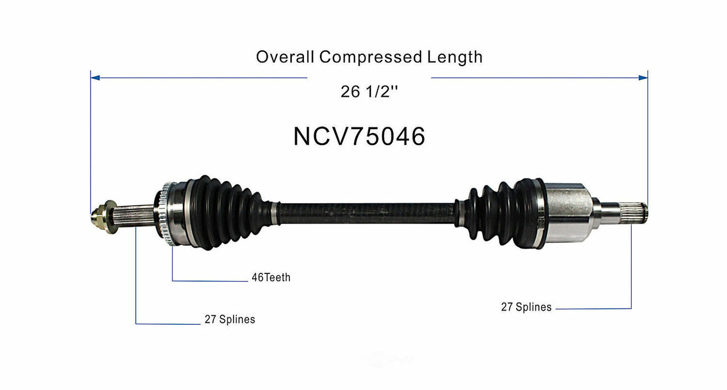 GSP North America NCV75046 CV Axle Assembly