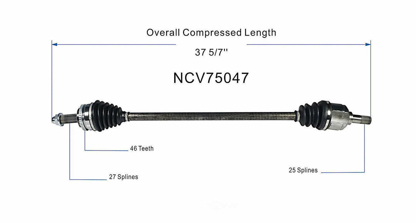 GSP North America NCV75047 CV Axle Assembly