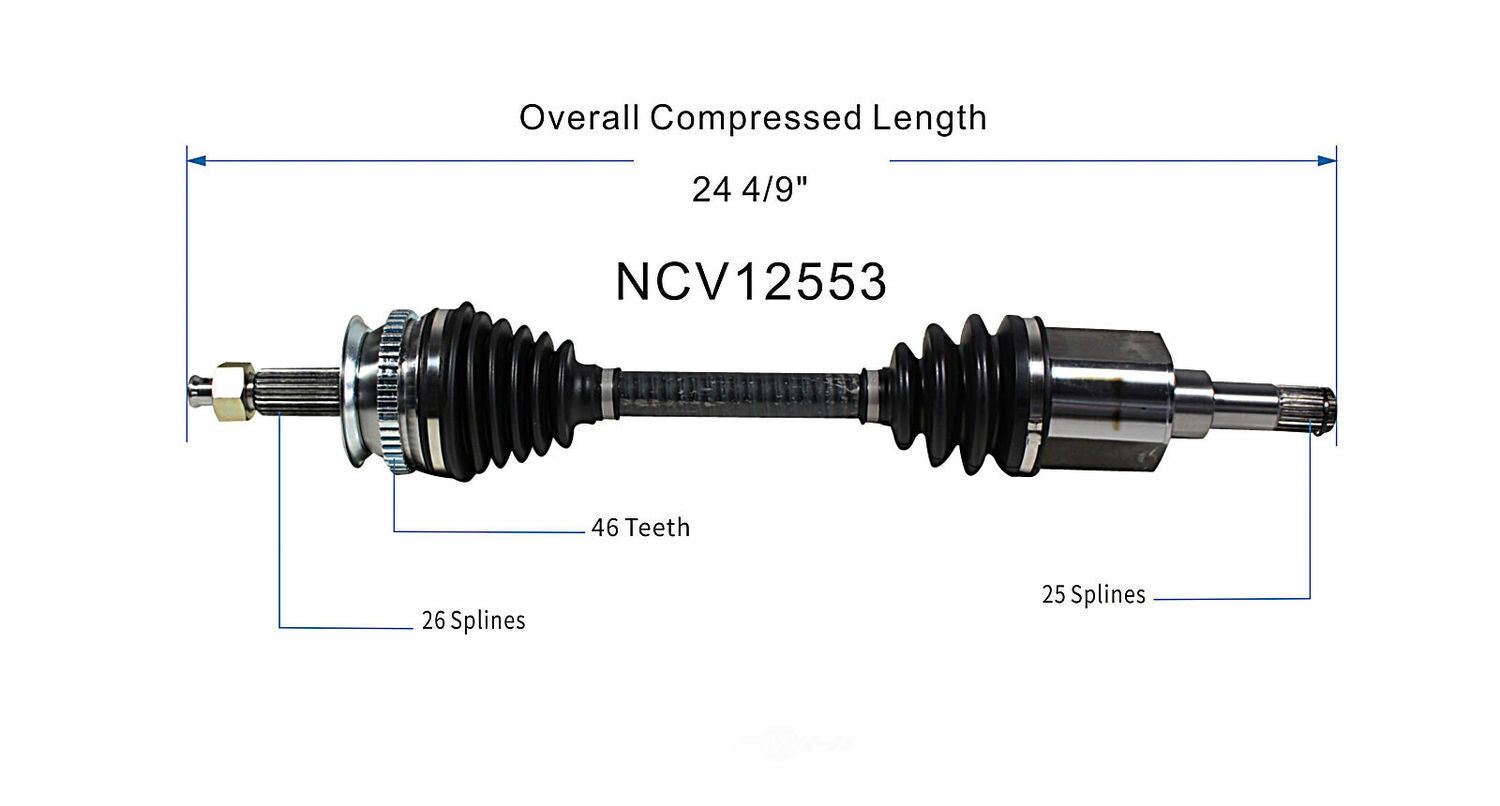GSP North America NCV12553 CV Axle Assembly