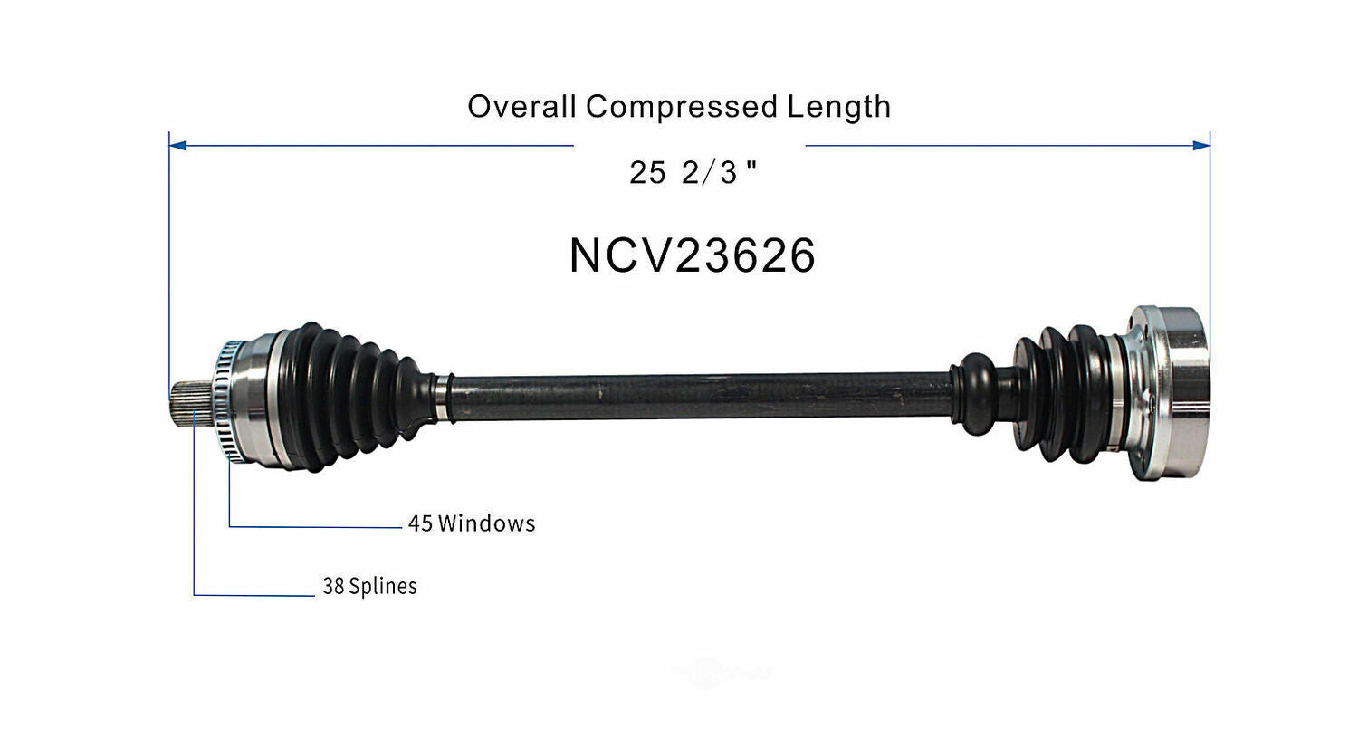 GSP North America NCV23626 CV Axle Assembly