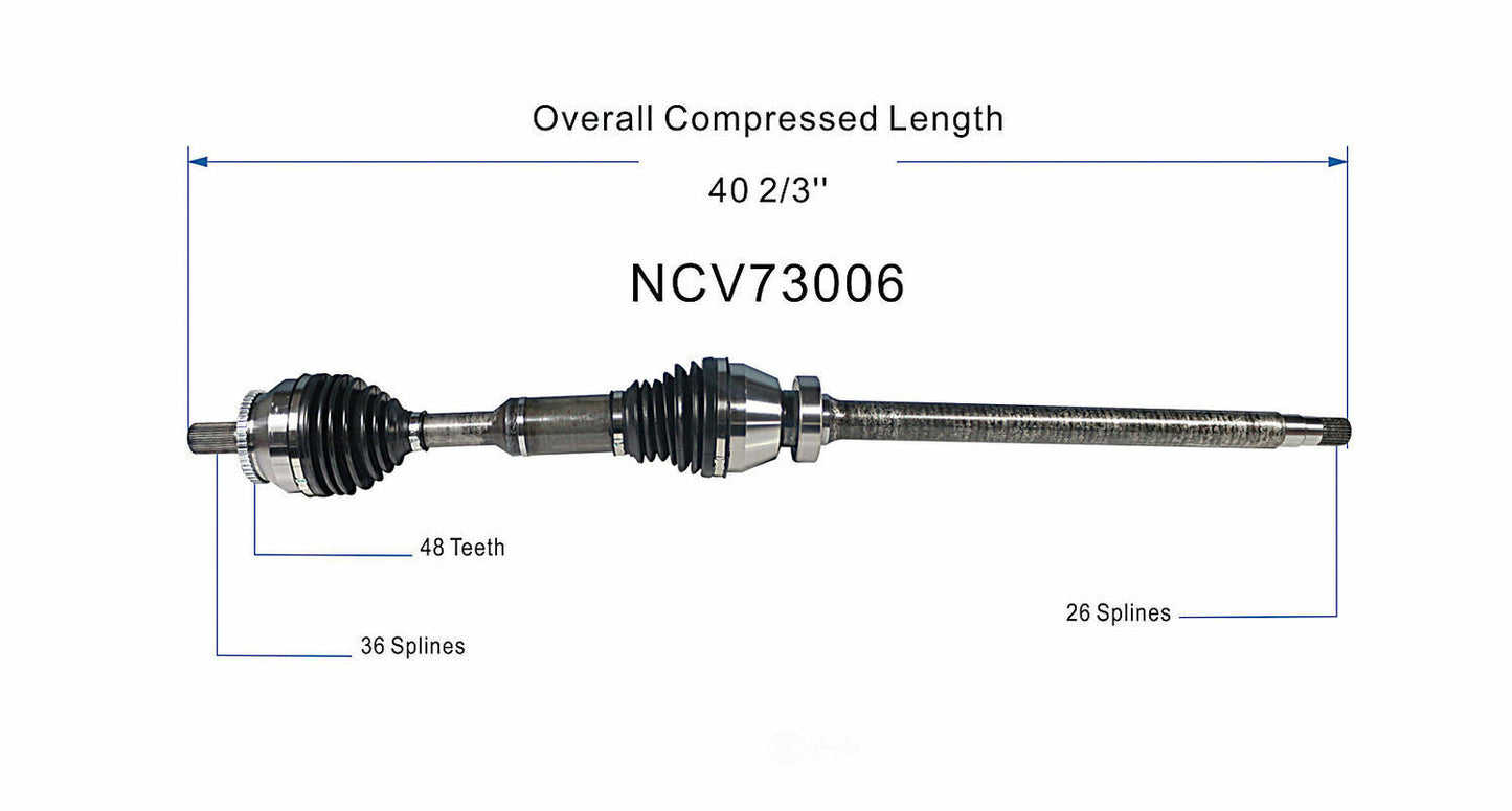 GSP North America NCV73006 CV Axle Assembly