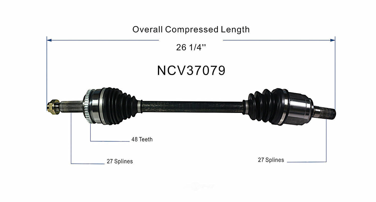GSP North America NCV37079 CV Axle Assembly