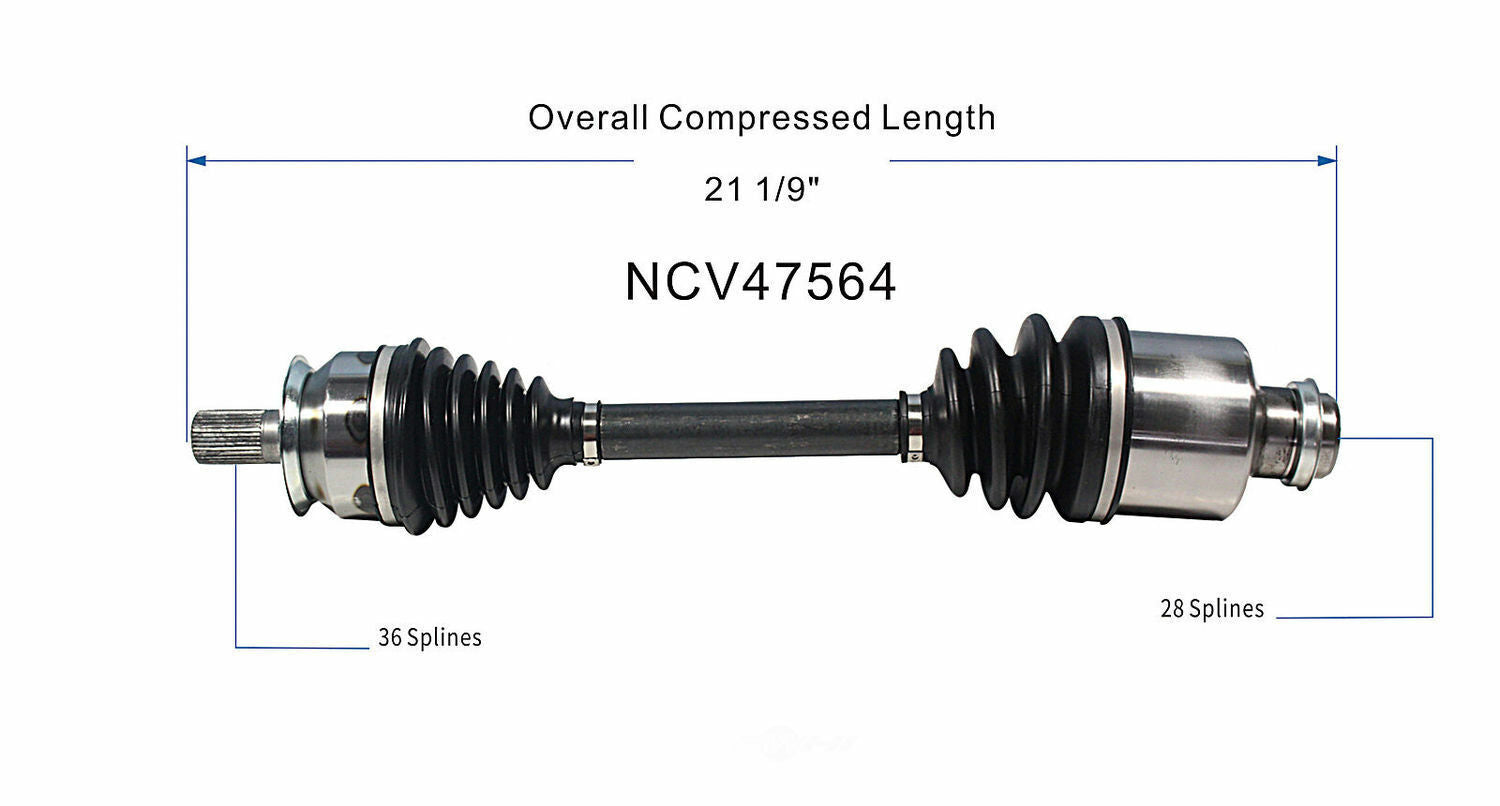 GSP North America NCV47564 CV Axle Assembly