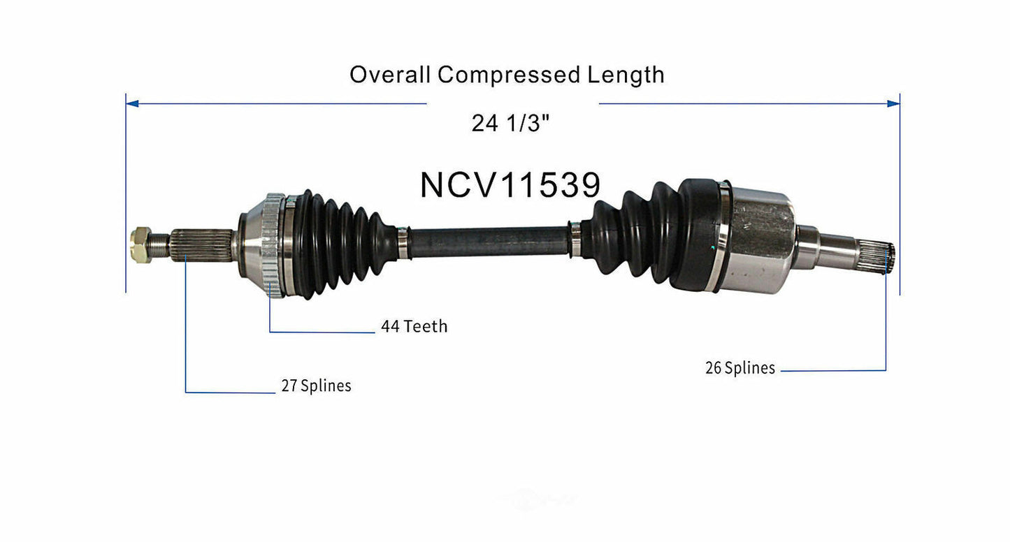 GSP North America NCV11539 CV Axle Assembly