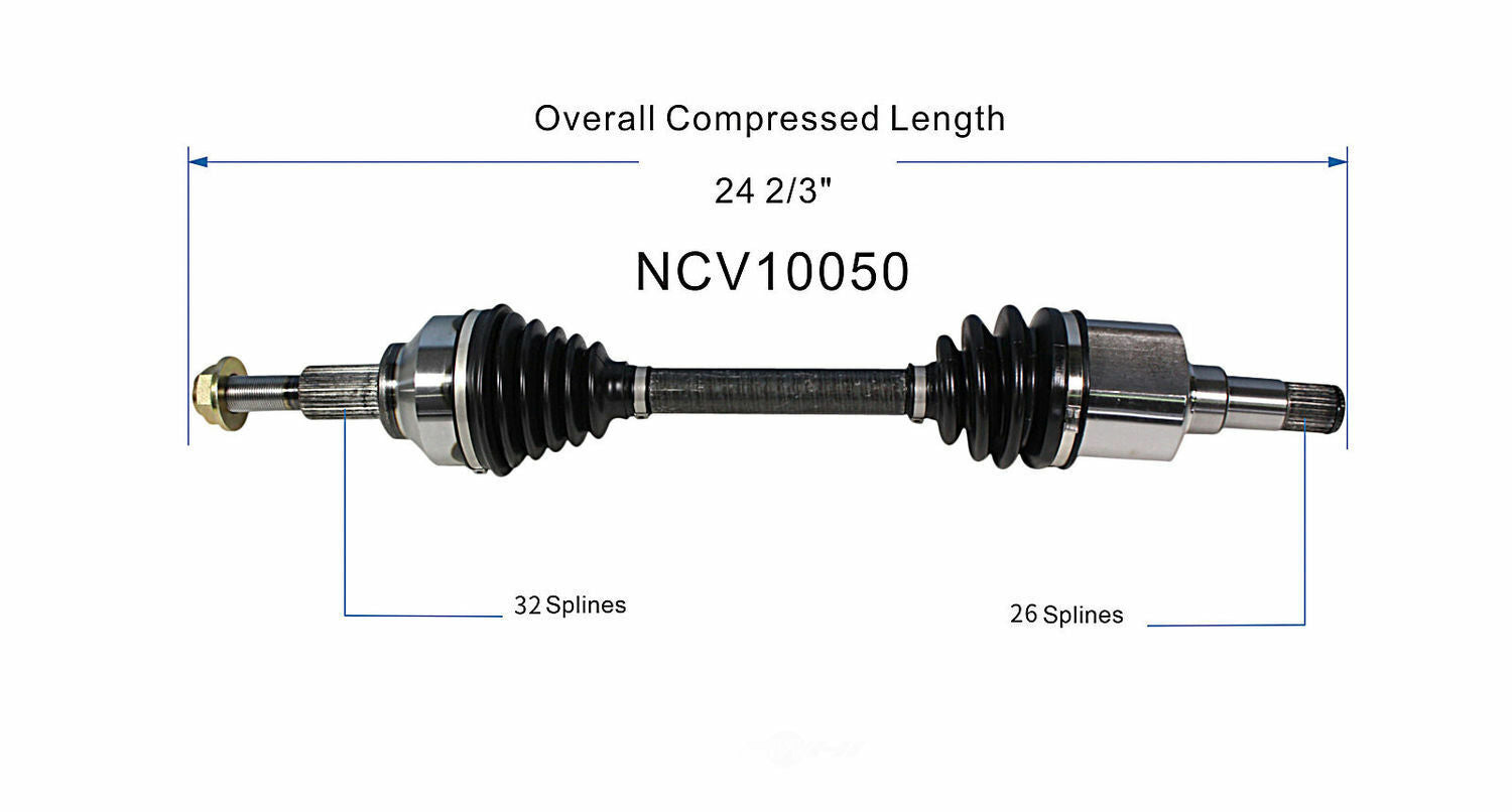GSP North America NCV10050 CV Axle Assembly