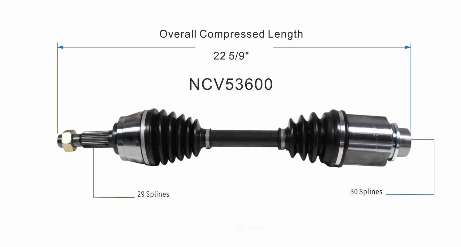 GSP North America NCV53600 CV Axle Assembly