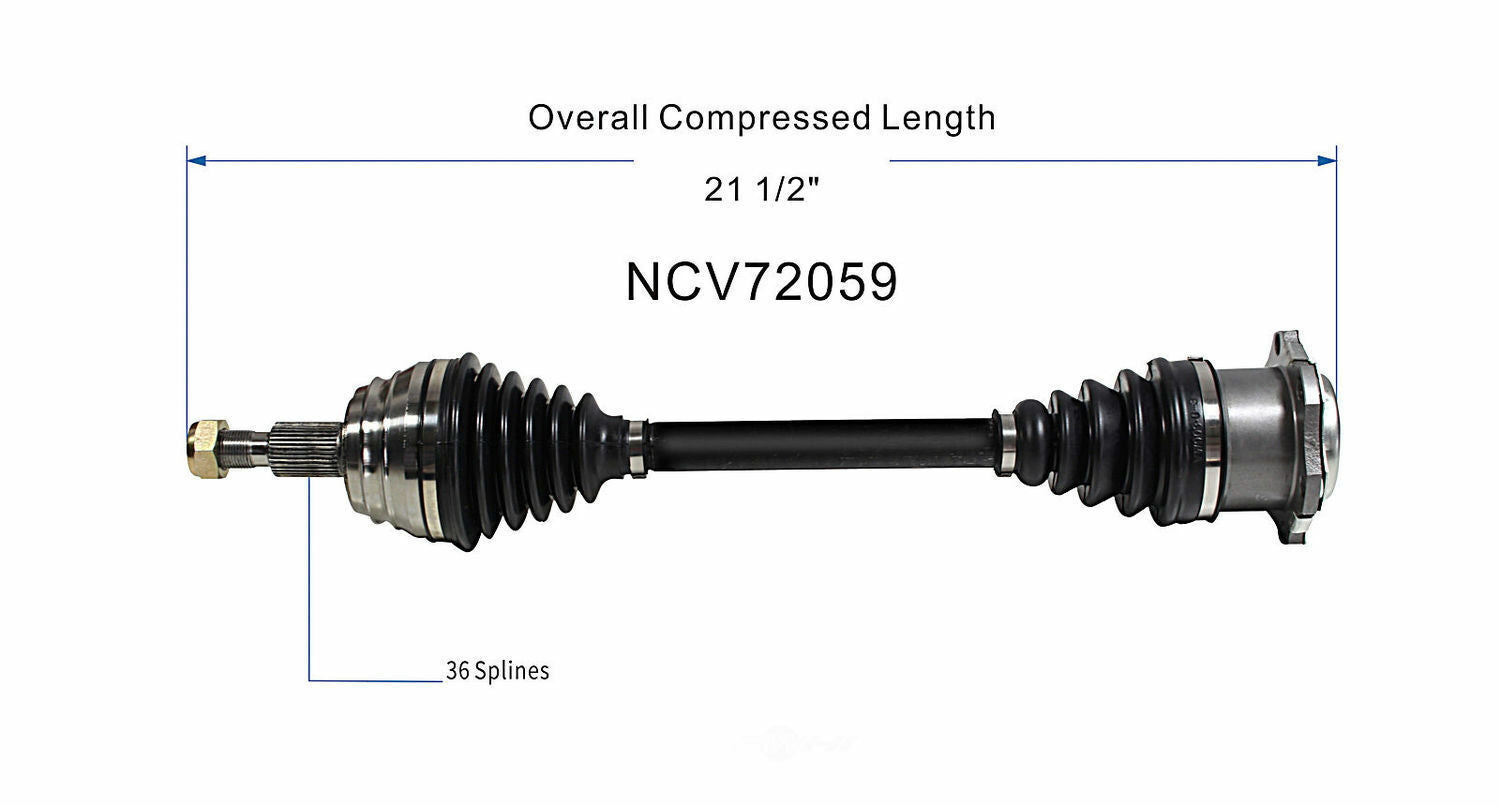 GSP North America NCV72059 CV Axle Assembly