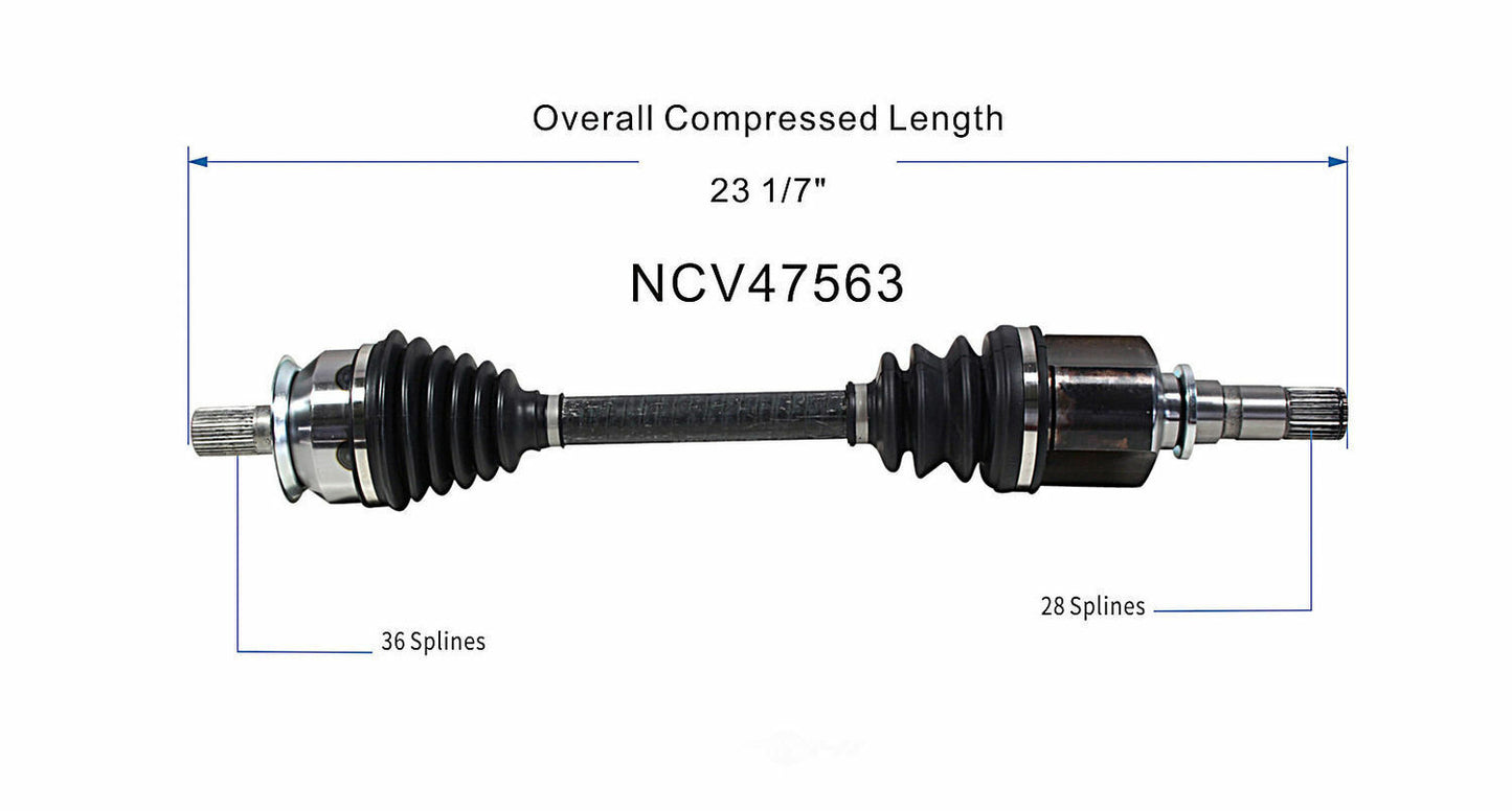 GSP North America NCV47563 CV Axle Assembly