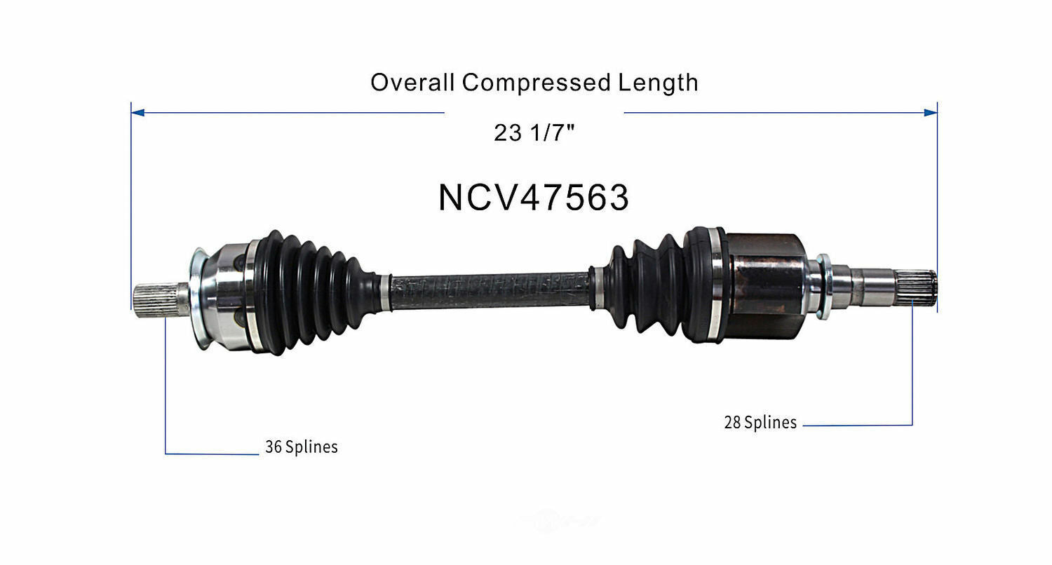 GSP North America NCV47563 CV Axle Assembly
