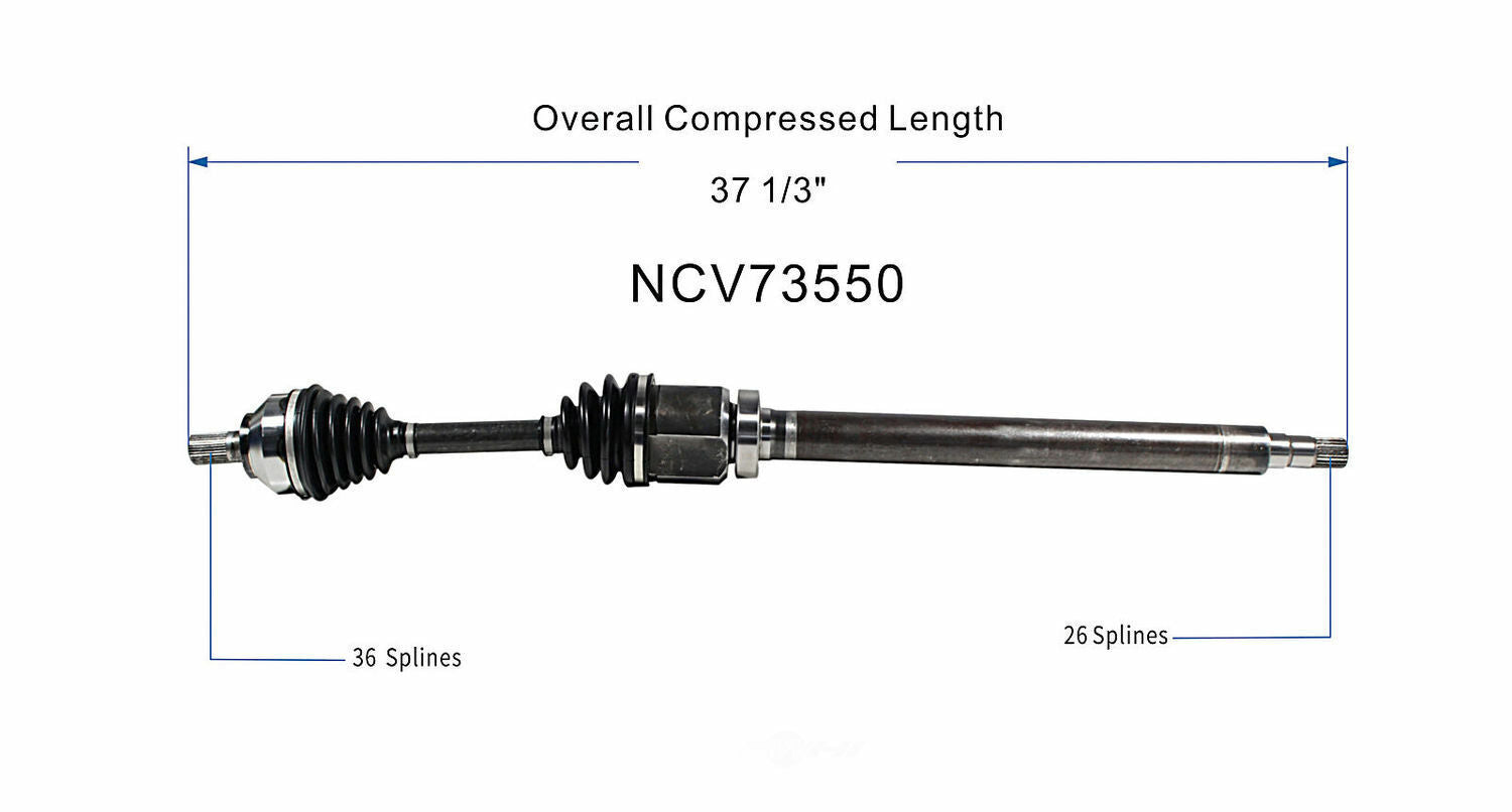 GSP North America NCV73550 CV Axle Assembly
