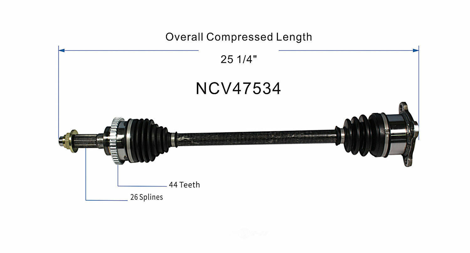 GSP North America NCV47534 CV Axle Assembly