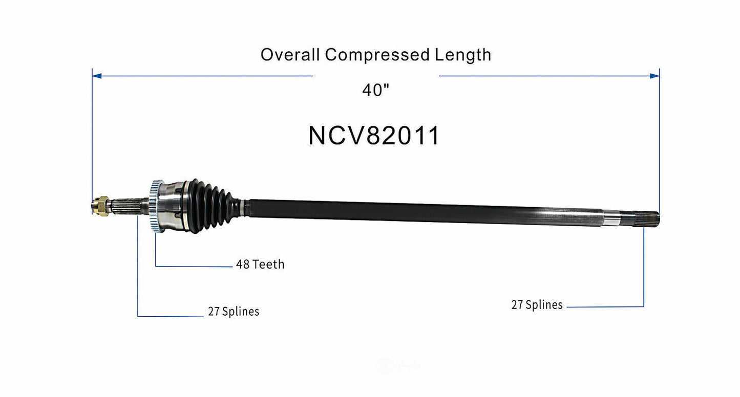 GSP North America NCV82011 CV Axle Assembly