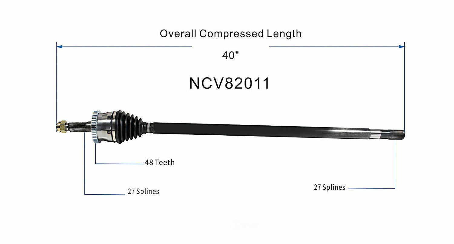 GSP North America NCV82011 CV Axle Assembly