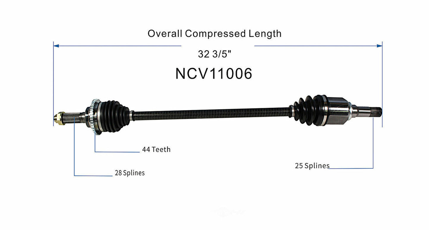GSP North America NCV11006 CV Axle Assembly