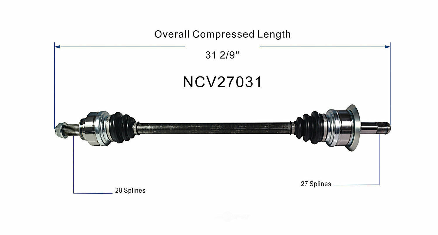 GSP North America NCV27031 CV Axle Assembly